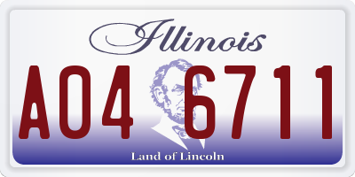 IL license plate A046711