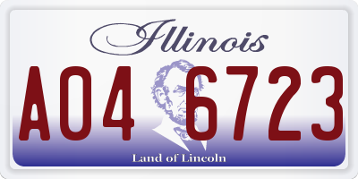 IL license plate A046723