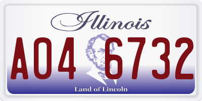 IL license plate A046732