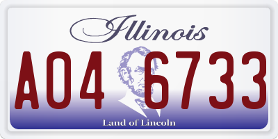 IL license plate A046733