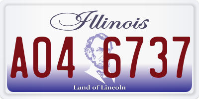 IL license plate A046737