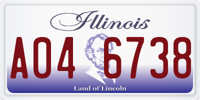 IL license plate A046738