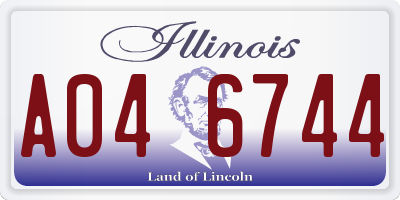 IL license plate A046744