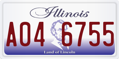 IL license plate A046755