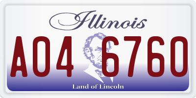 IL license plate A046760