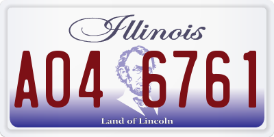 IL license plate A046761