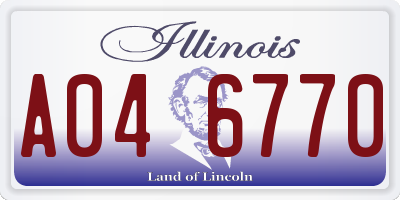 IL license plate A046770
