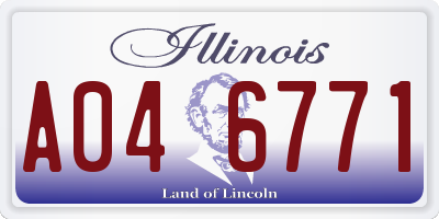 IL license plate A046771