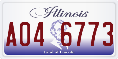 IL license plate A046773