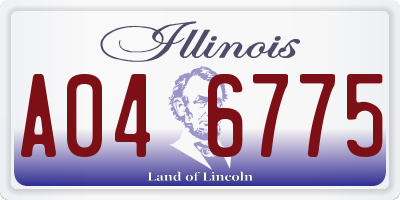 IL license plate A046775