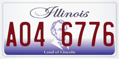 IL license plate A046776