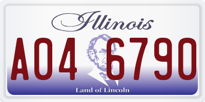IL license plate A046790