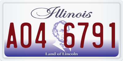 IL license plate A046791