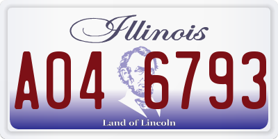 IL license plate A046793