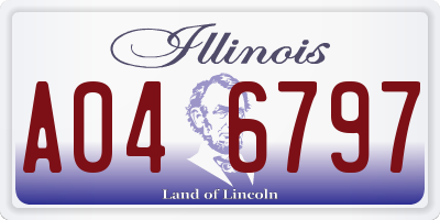 IL license plate A046797