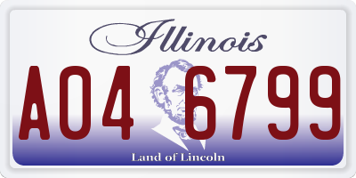 IL license plate A046799
