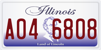 IL license plate A046808