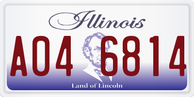 IL license plate A046814