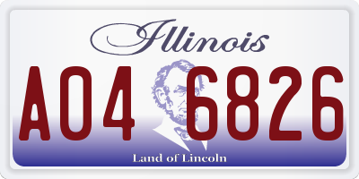 IL license plate A046826