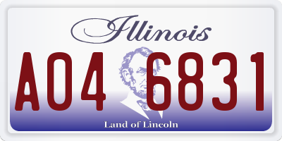 IL license plate A046831