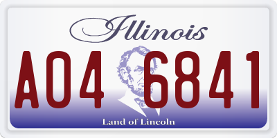 IL license plate A046841