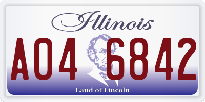IL license plate A046842