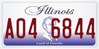 IL license plate A046844