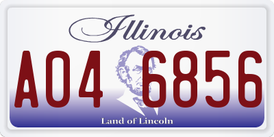 IL license plate A046856