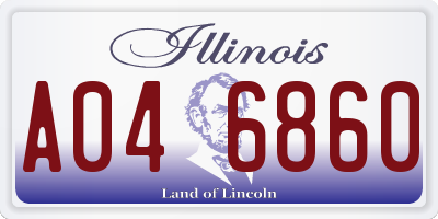 IL license plate A046860