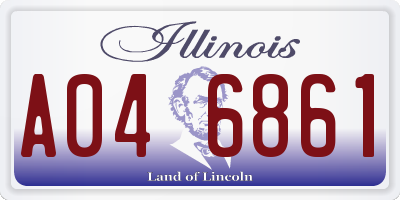 IL license plate A046861