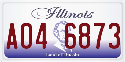 IL license plate A046873