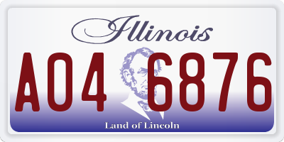 IL license plate A046876