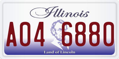 IL license plate A046880