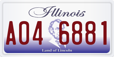 IL license plate A046881