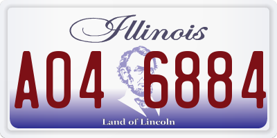 IL license plate A046884