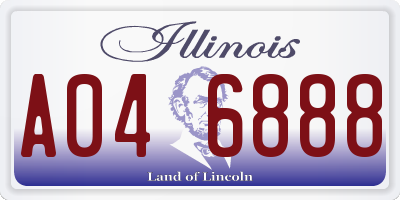 IL license plate A046888