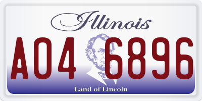 IL license plate A046896