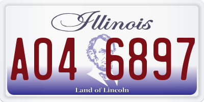 IL license plate A046897