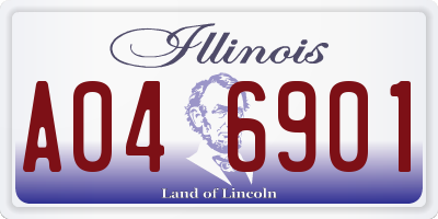 IL license plate A046901