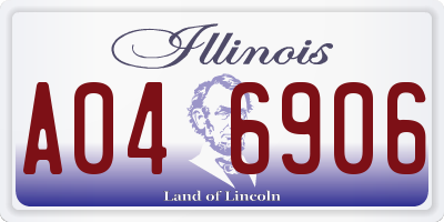 IL license plate A046906