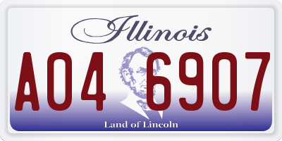 IL license plate A046907