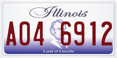 IL license plate A046912