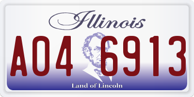 IL license plate A046913