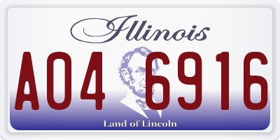 IL license plate A046916