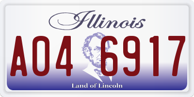 IL license plate A046917