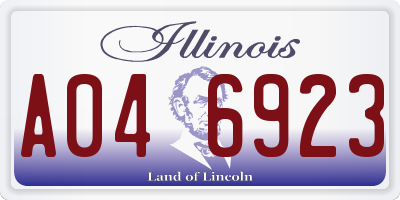 IL license plate A046923