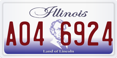 IL license plate A046924