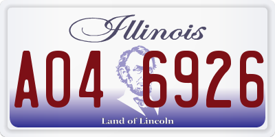 IL license plate A046926