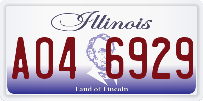 IL license plate A046929