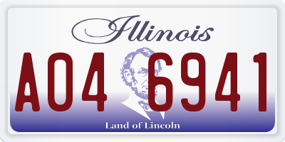 IL license plate A046941
